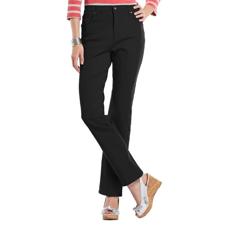 Women's Gloria Vanderbilt Amanda Classic Tapered Jeans, Size: 14 T/l, Black