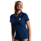 Women's Antigua Detroit Tigers Xtra-lite Desert-dry Pique Performance Polo, Size: Medium, Blue (navy)