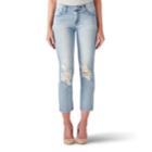Women's Rock & Republic&reg; Kaia Ripped Crop Jeans, Size: 2, Med Blue