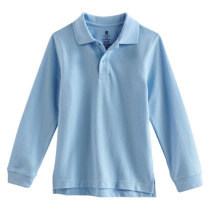 Boys 8-20 Chaps Pique School Uniform Polo, Size: Medium, Blue Other