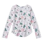 Girls 7-16 & Plus Size So&reg; Perfectly Soft Long Sleeve Graphic Tee, Girl's, Size: 14, Natural