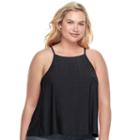Juniors' Plus Size So&reg; Lace-up Back Halter Top, Girl's, Size: 2xl, Black