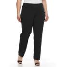 Plus Size Apt. 9&reg; Straight-leg Pull-on Pants, Women's, Size: 16 W, Black