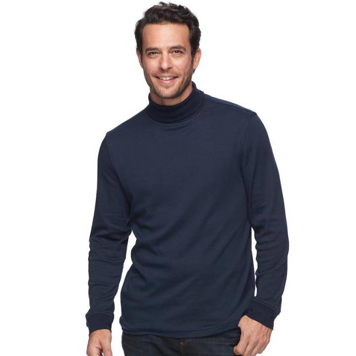 Men's Croft & Barrow&reg; Classic-fit Turtleneck, Size: Small, Blue