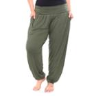 Plus Size White Mark Harem Pants, Women's, Size: 1xl, Green Oth