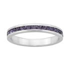 Sterling Silver Purple Crystal Eternity Ring, Women's, Size: 6