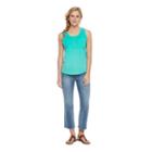 Women's Sonoma Goods For Life&trade; Twist Henley Tank, Size: Large, Turquoise/blue (turq/aqua)