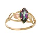 Black Hills Gold Tri-tone Mystic Fire Topaz Ring, Women's, Size: 7, Purple