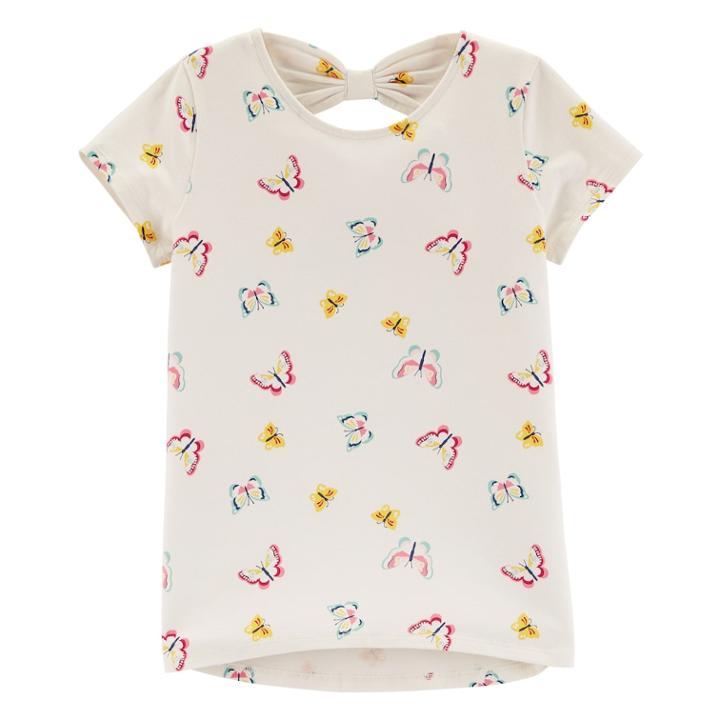 Girls 4-12 Carter's Butterfly Print Bow-back Top, Size: 10-12