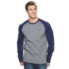 Big & Tall Izod Advantage Performance Stretch Raglan Fleece Crewneck Tee, Men's, Size: Xxl Tall, Grey (charcoal)