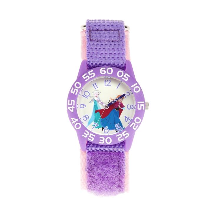 Disney's Frozen Elsa & Anna Kids' Time Teacher Watch, Adult Unisex, Size: Medium, Purple