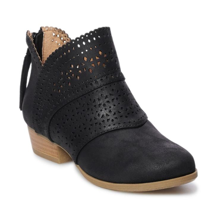 So&reg; Dollie Girls' Ankle Boots, Size: 13, Black