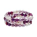 Freshwater By Honora Dyed Freshwater Cultured Pearl Stretch Bracelet Set, Women's, Purple