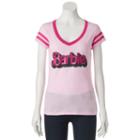 Juniors' Barbie Glitter Graphic Tee, Girl's, Size: Large, Pink
