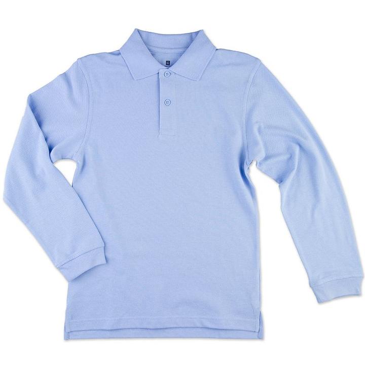 Boys 8-20 Chaps Solid Pique School Uniform Polo, Boy's, Size: Xl, Blue Other
