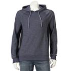 Men's Silver Lake Mock Twist Fleece Hooded Tee, Size: Medium, Black