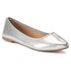 So&reg; Hitide Women's Pointed Toe Flats, Size: Medium (9.5), Silver