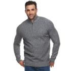 Big & Tall Croft & Barrow&reg; True Comfort Classic-fit Stretch Quarter-zip Sweater, Men's, Size: Xxl Tall, Black