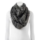 Apt. 9&reg; Slubbed Striped Infinity Scarf, Women's, Black