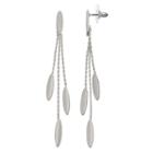 Lc Lauren Conrad Triple Chain Oval Drop Earrings, Women's, Silver