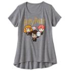 Girls 7-16 Harry Potter, Hermione Granger & Ron Weasle Group Tee, Girl's, Size: Small, Med Grey