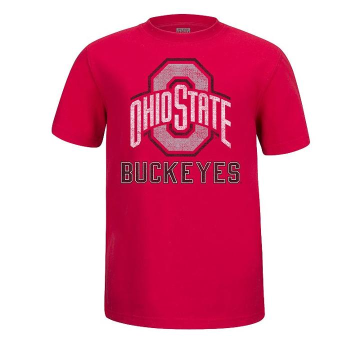Boys 8-20 Ohio State Buckeyes Large Logo Tee, Boy's, Size: M(5/6), Brt Red