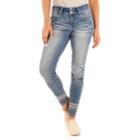 Juniors' Wallflower Curvy Bling Skinny Jeans, Teens, Size: 9, Grey Other