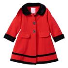 Girls 7-10 Sophie Rose Velvet-trim Fleece Coat, Girl's, Size: 7, Brt Red