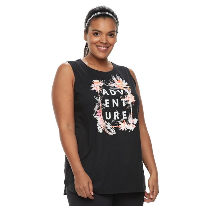 Plus Size Tek Gear&reg; Dry Tek Tank Top, Women's, Size: 1xl, Black