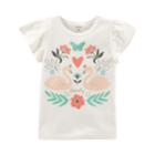 Girls 4-8 Carter's Lovely Graphic Tee, Size: 4-5, White
