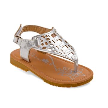 Petalia Abstract Toddler Girls' Sandals, Size: 9 T, Grey