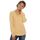 Women's Sonoma Goods For Life&trade; Essential V-neck Tee, Size: Medium, Gold