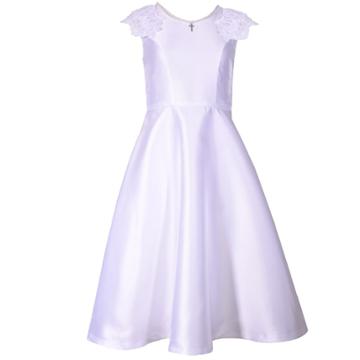 Girls 7-16 Bonnie Jean Mikado Dress, Size: 7, White