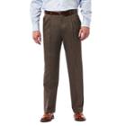 Big & Tall Haggar Premium Classic-fit Stretch Pleated Dress Pants, Men's, Size: 50x34, Med Brown