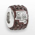 Logoart Texas A & M Aggies Sterling Silver Crystal Logo Bead - Made With Swarovski Crystals, Women's, Red