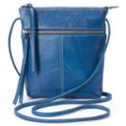 Ili Leather Multipocket Crossbody Bag, Women's, Blue