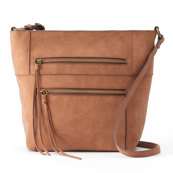 Sonoma Goods For Life™ Ziggie Triple Entry Crossbody Bag, Women's, Brown Oth