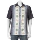 Big & Tall Batik Bay Classic-fit Tropical Button-down Shirt, Men's, Size: Xl Tall, Grey (charcoal)
