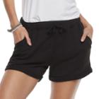 Juniors' So&reg; Cuffed French Terry Shorts, Teens, Size: Medium, Black