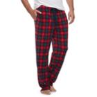 Big & Tall Croft & Barrow&reg; Patterned Microfleece Lounge Pants, Men's, Size: M Tall, Med Red