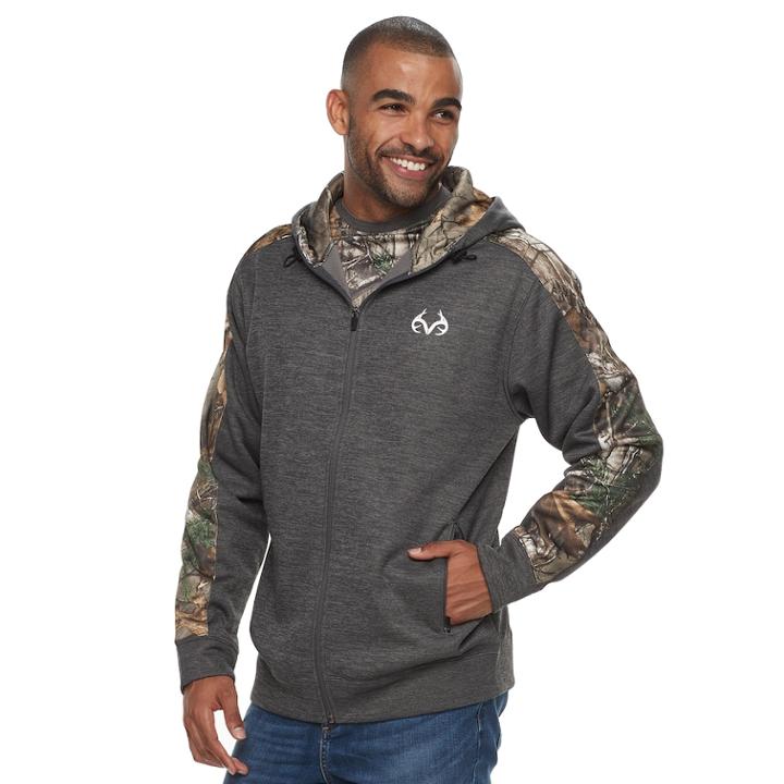 Men's Real Tree Trek Full-zip Hoodie, Size: Medium, Black