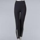 Simply Vera Vera Wang Soft Stretch Mesh Panel Skimmer Leggings, Women's, Size: Medium, Black