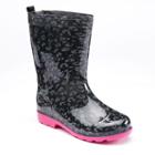 Girls 4-16 Capelli Glitter Leopard Rain Boots, Girl's, Size: 1/2, Oxford