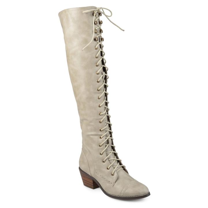 Journee Collection Bazel Women's Over-the-knee Boots, Size: 8.5 Wc, Light Grey