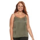 Plus Size Apt. 9&reg; Mesh Camisole, Women's, Size: 2xl, Green