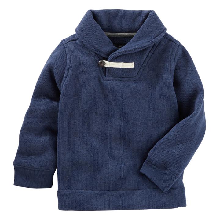 Boys 4-12 Oshkosh B'gosh&reg; Toggle Shawl Sweater, Size: 4, Light Grey