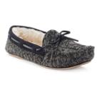 Sonoma Goods For Life&trade; Women's Knit Faux-fur Lined Moccasin Slippers, Size: Large, Black