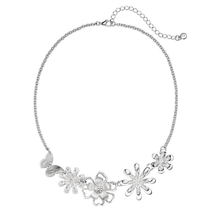 Lc Lauren Conrad Flower & Butterfly Necklace, Women's, Multicolor