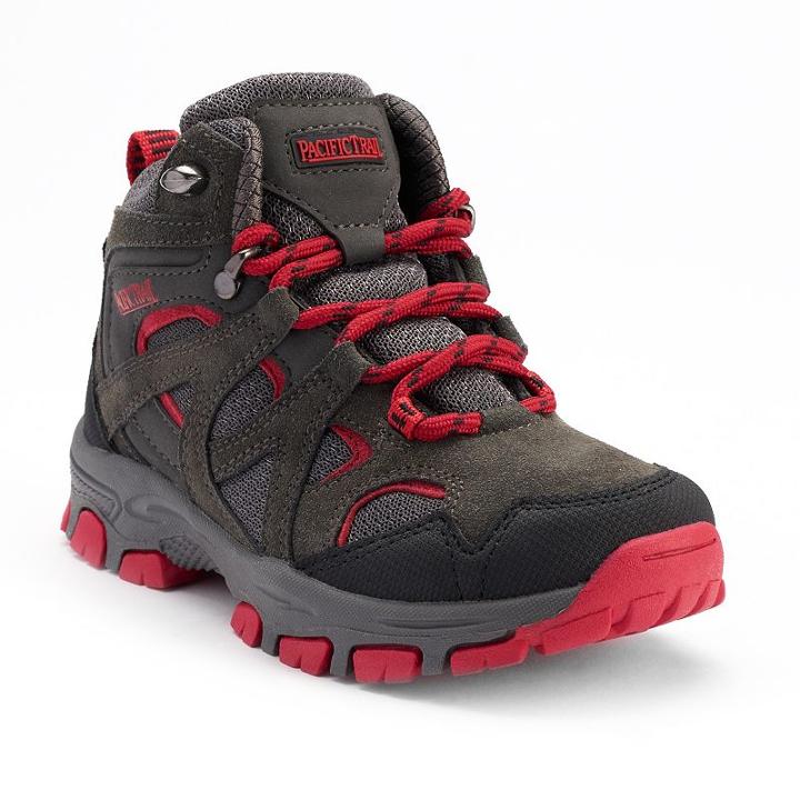 Pacific Trail Diller Light Boys' Hiking Boots, Boy's, Size: 3, Dark Grey