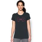 Women's Under Armour Big Logo Short Sleeve Graphic Tee, Size: Small, Grey (charcoal)
